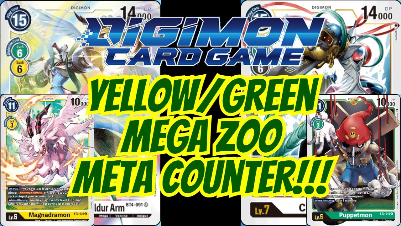 Digimon TCG BT4 Yellow Green Mega Zoo Deck Profile