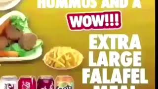 Buy now hummus and wow extra large falafel meal for two
