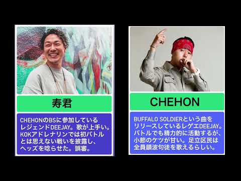 【戦極24章】謎のMC「Buffalo Soldier」の候補13選！！武道館に殴り込むのは…【MCバトル】