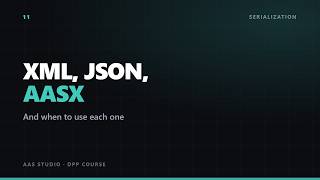 AAS serialization: XML, JSON and AASX, and what AASX does not add