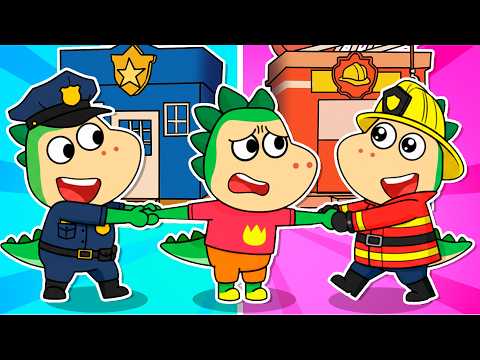 ¿En qué profesión soy? 🫣Spike prueba todos los trabajos 🧑‍🚒 Día divertido de carreras👮‍♂️ 🔥