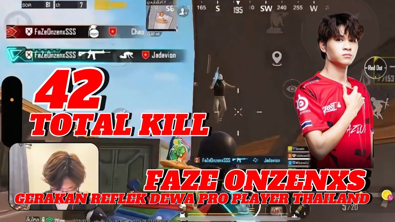 GAMEPLAY PRO PLAYER THAILAND FAZE ONZENXS NGECARRY PARTYAN WWCD TOTAL KILL 42 MIRAMAR MAP