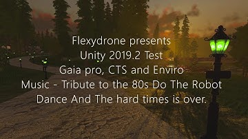 Flexydrone Unity 2019.2.15f1 test Gaia pro, CTS and Enviro. Desember 2019.