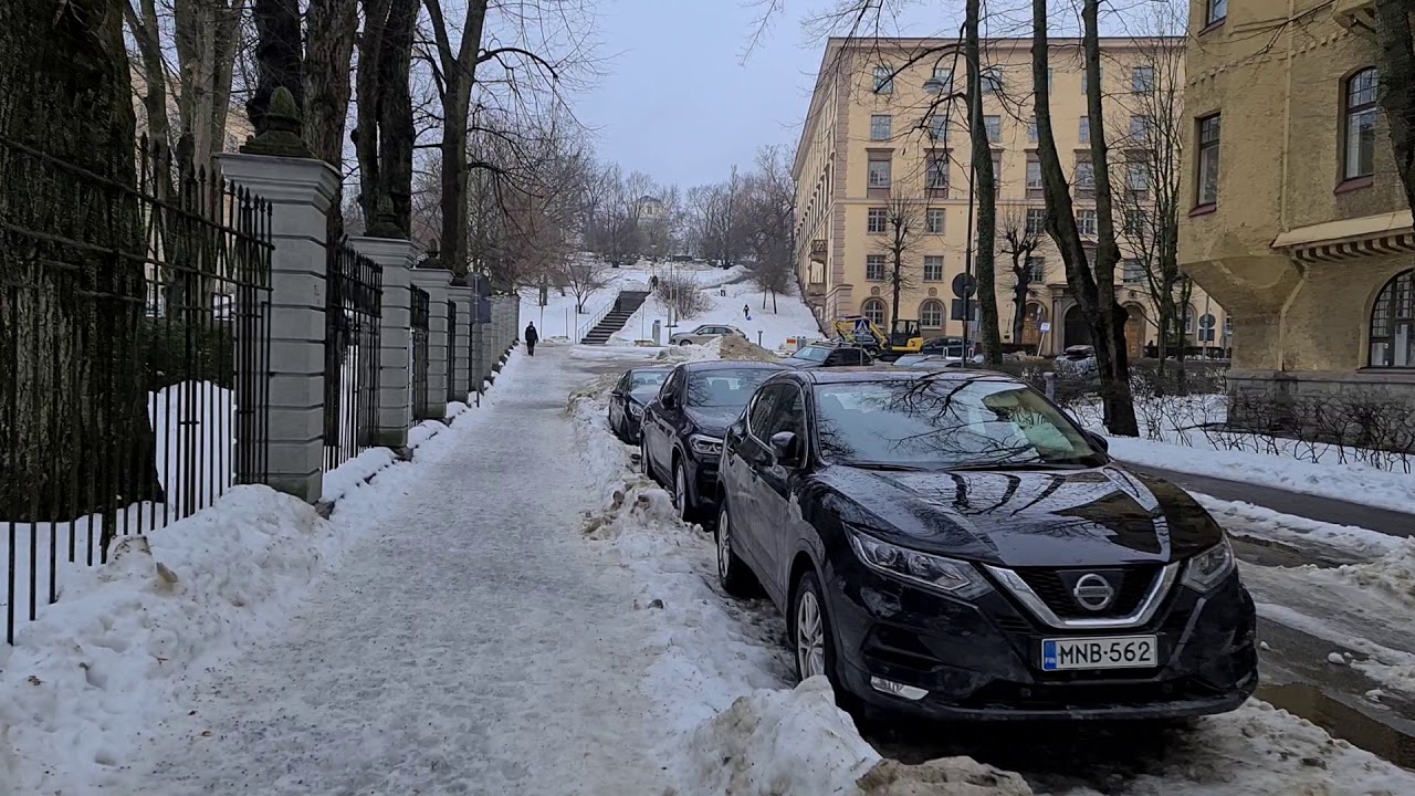 Helsinki Finland Walk in Kaivopuisto (Jan 24th 2021)