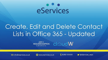 Create Edit and Delete Contact List in Office 365 - Updated