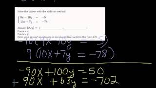 MTE 5 Solving System Addition Method