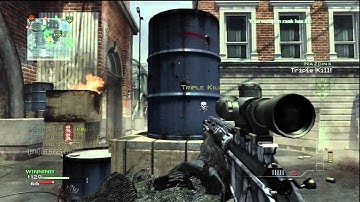 MW3 First Triple MSR Double Headshot Single Shot