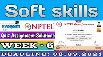 NPTEL | "Soft Skills" | Assignment - 6 | Most Probable Answers