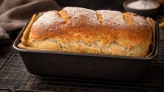 4-Ingredient No-Knead Bread! Beginner's Homemade Bread Recipe
