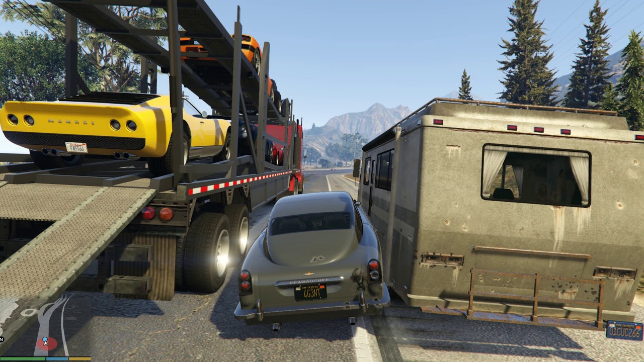 Grand Theft Auto V gameplay Transport of stolen cars protection YouTube