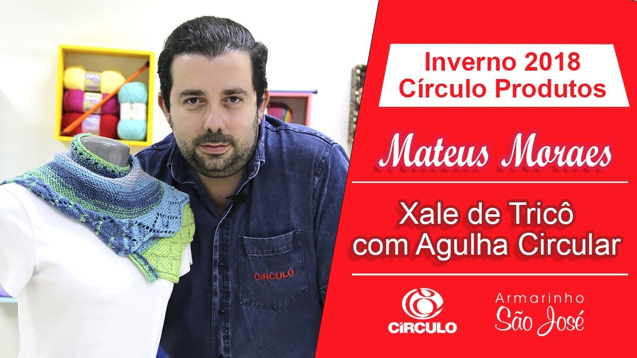 Fio Bambolê | Como fazer Xale de Tricô com Agulha Circular