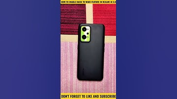HOW TO ENABLE RAISE TO WAKE FEATURE IN REALME UI 3.0 #shorts #realme #realmeui3.0 #realmeui