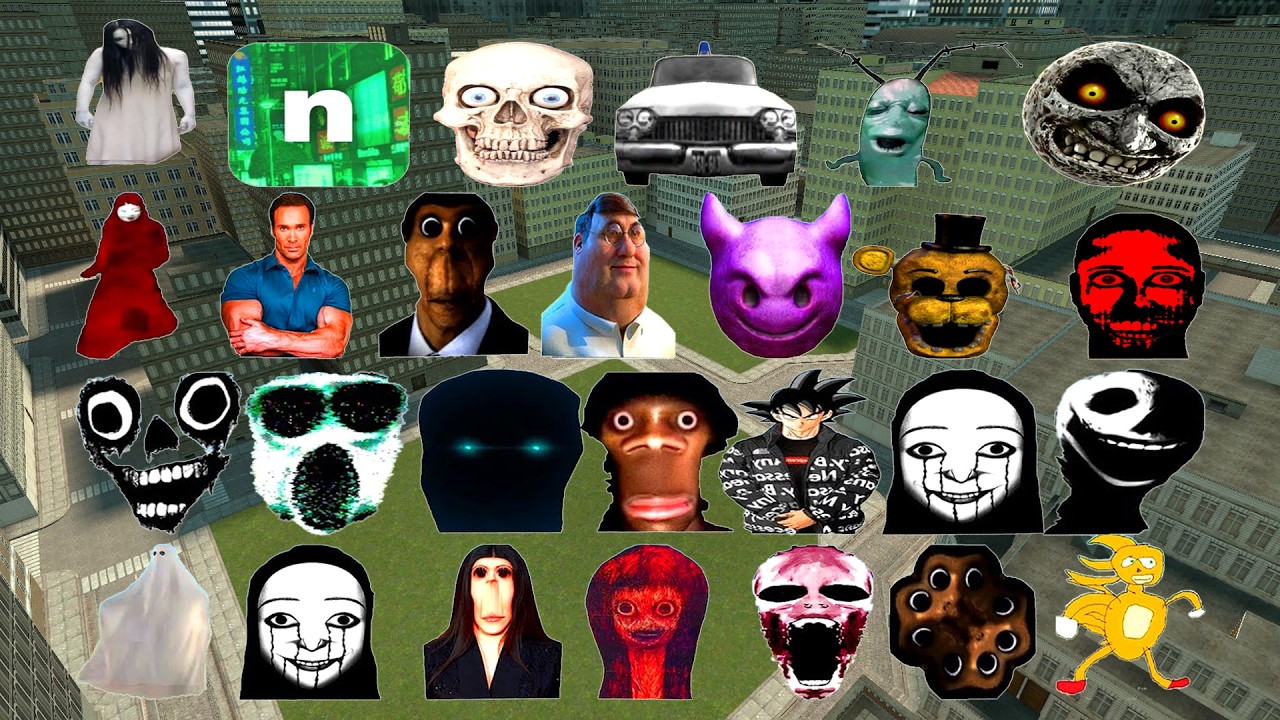 Too Much Nextbot And Nicos Nextbots In BIG CITY! Garry's Mod ( Unknown, Grudge, Ao Oni, Ambush )