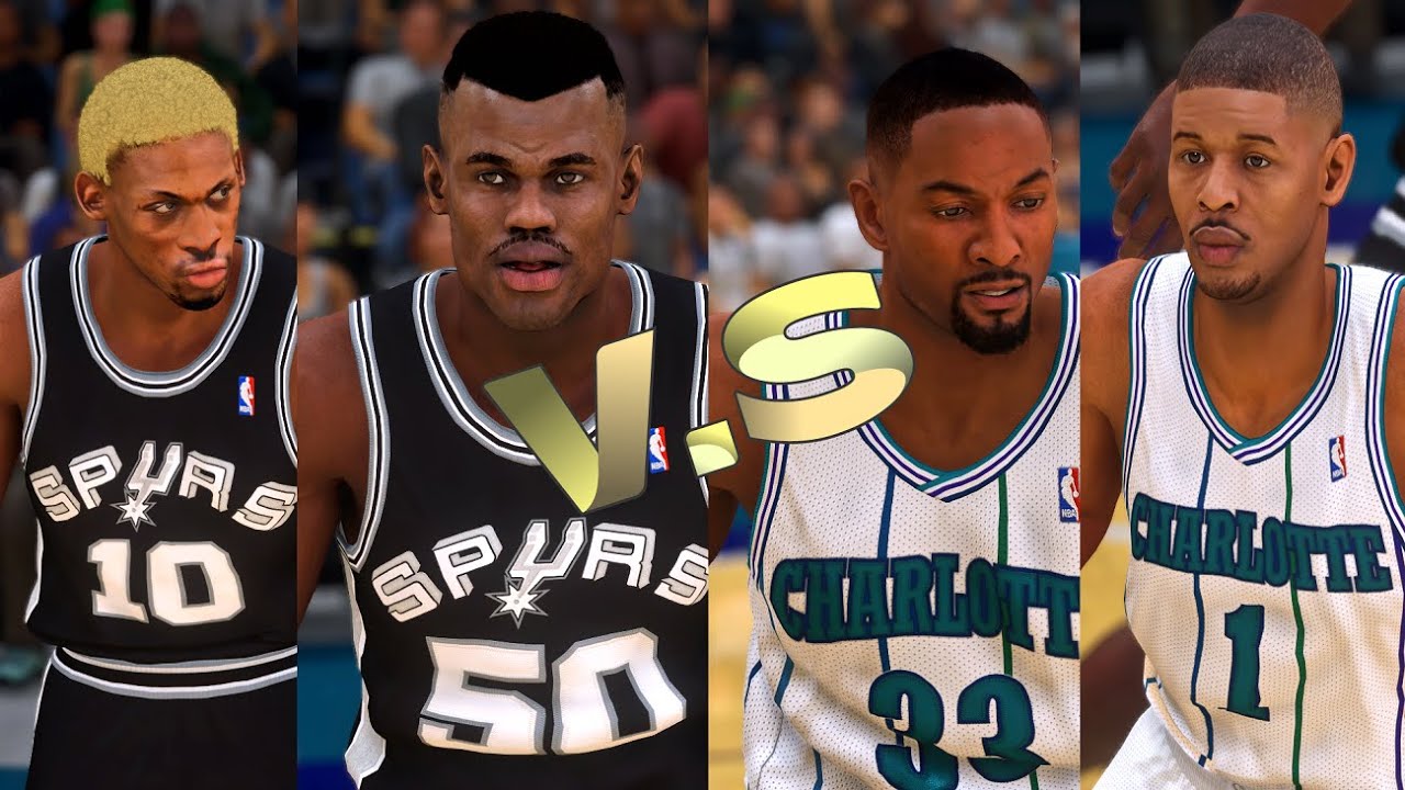 nba-retro-roster-95-spurs-vs-93-hornets-nba-2k-youtube