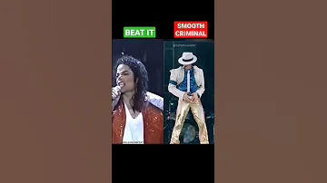 MICHAEL JACKSON - BEAT IT vs SMOOTH CRIMINAL without autotune #shorts