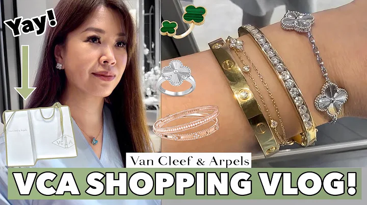 VCA SHOPPING VLOG - Buying my next piece!  Love The White Gold Alhambra Guilloche Van Cleef Arpels