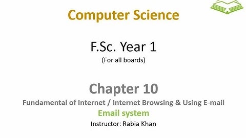 FSc Computer Science Book 1, CH 10, LEC 151: Email System