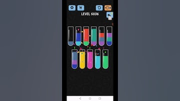 Water Color Sort Level 5836 Gameplay Solution