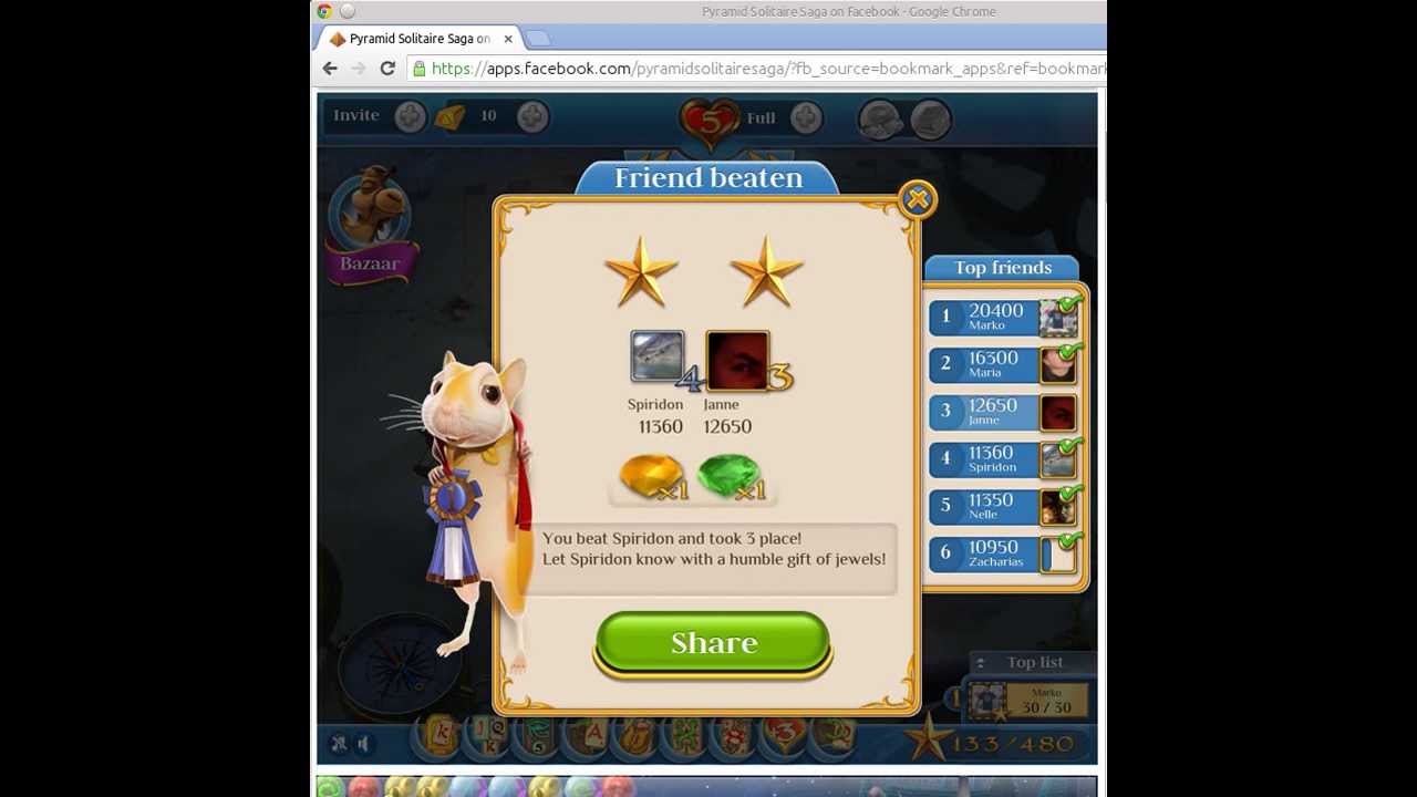 Pyramid Solitaire Saga level 11