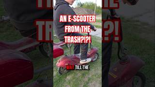 The electric scooter is a crazy pull! #building #free #escooter #scooter #trash #treasure #appliance