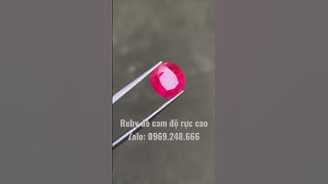 Đá Ruby Facet Lục Yên đỏ cam phát quang rực rỡ 4ct- IRF2211406 #ruby_facet_4ct_68Tt