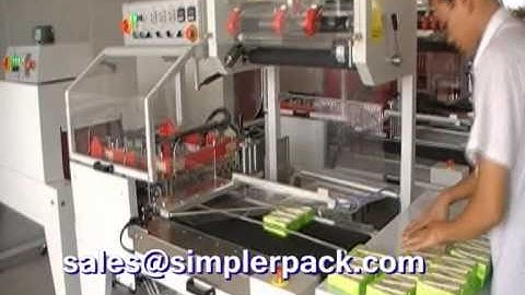 High speed PE film shrink wrapping machine,Automatic L bar shrink wrapping machine