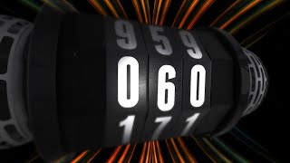 1 Minute Spinning Odometer Countdown timer! Count the seconds to zero