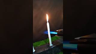 Candle vs Lighter 🔥🕯️Who wins?#fire #burning #asmr #viral #trend #firegun