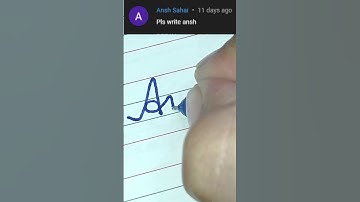 “Ansh” How to Write Your Name in Cursive Writing | #shorts