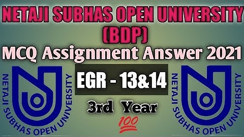 NSOU BDP EGR-13 & 14 assistant submission Exam Answer sheet for Third year