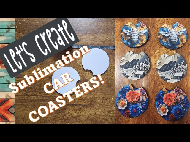 How To Sublimate Coasters With Best Blanks  Neoprene Car Coasters, MDF,  Cricut, Ceramic 