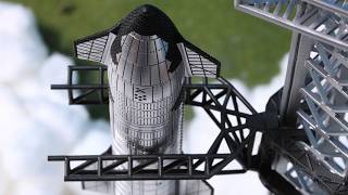 Starship launch to Mars in StopMotion