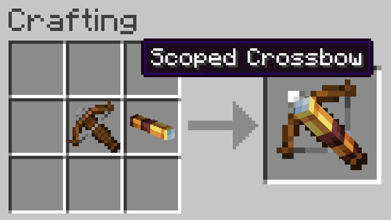 I Made A Spyglass Crossbow In Minecraft Youtube