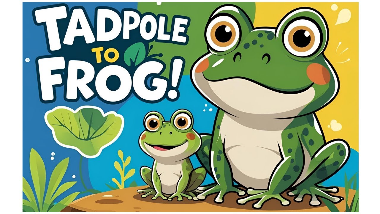 Frog Life Cycle for Kids 🐸 | Tadpole to Frog Transformation Story