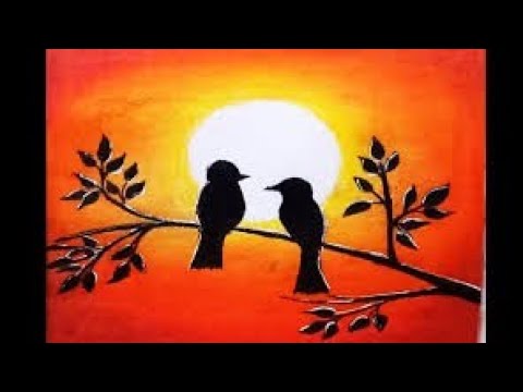 Sun set painting - YouTube