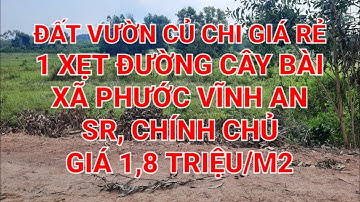 Đất vườn Củ Chi giá rẻ 1 xẹt đường Cây Bài,xã Phước Vĩnh An,1,2 ha|Nhà Đất Củ Chi 999- Trường Vũ BĐS