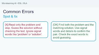 Reading skills identifying problem solution structure
