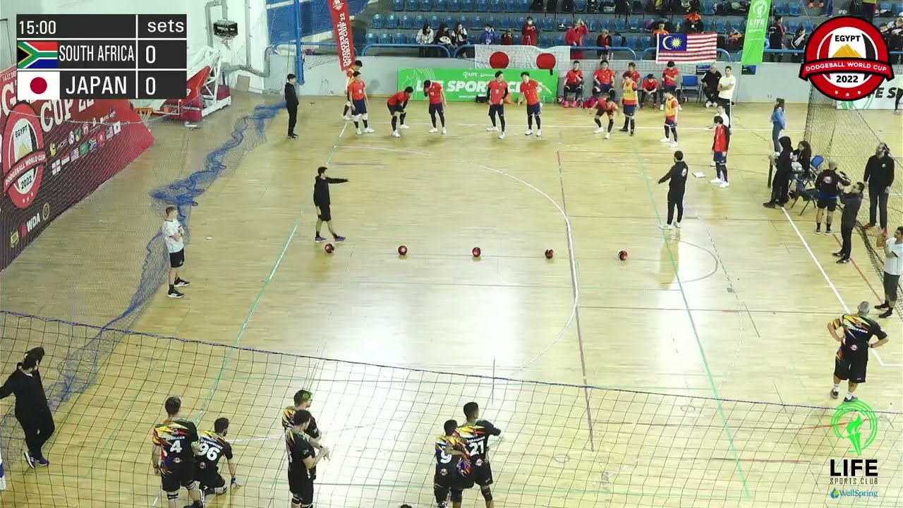 Dodgeball World Cup 2022 Men Japan VS South Africa YouTube