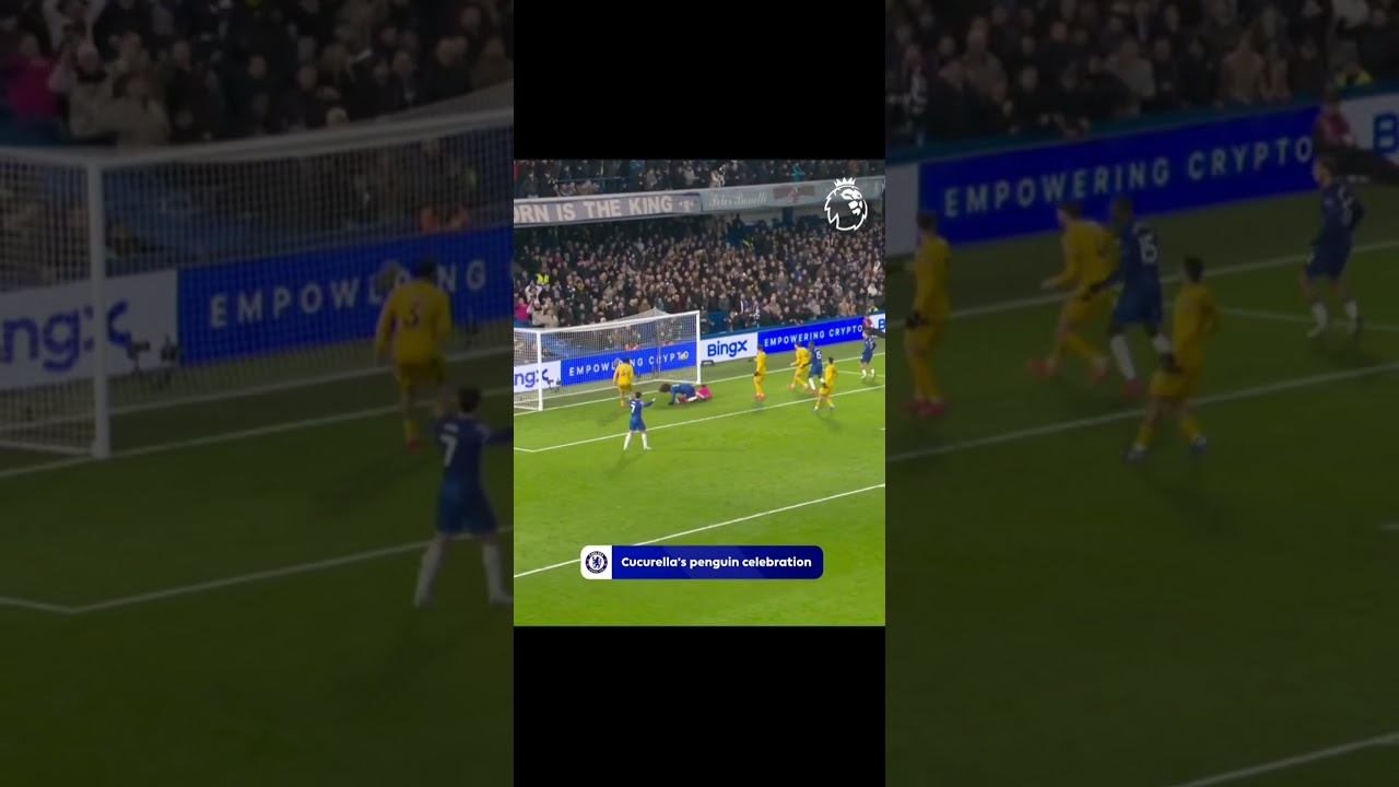 Cucurella's penguin celebration