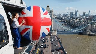 Giant Flag Spheres Dropped From Helicopters 🌏🚁 | INSANE Bridge Drops Compilation | AI ASMR