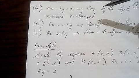 Computer Graphics:-2D Scaling