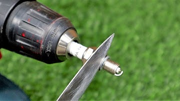 Knife is like a Razor in 1 minute! Intelligent knife Sharpening Technique using a Spark Plug