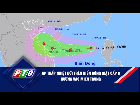Áp thấp nhiệt đới trên Biển Đông giật cấp 9, hướng vào miền Trung | PTQ