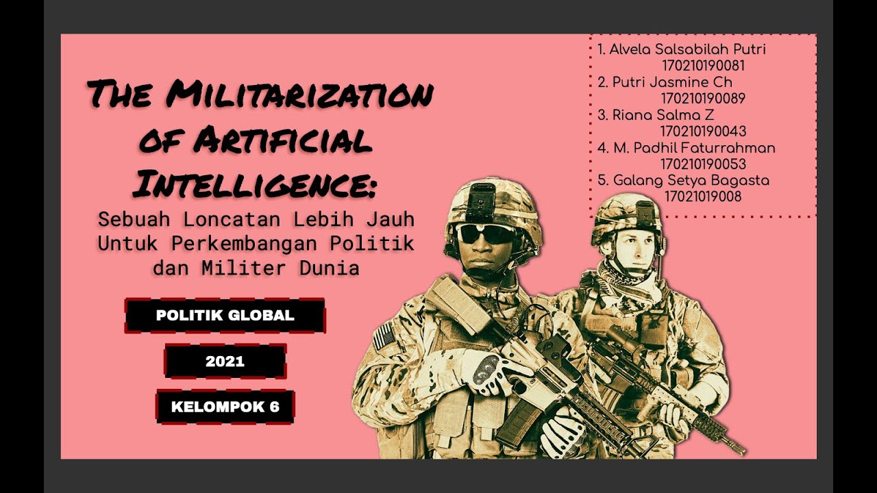 [INSTRUMEN MILITER] The Militarization of Artificial Intelligence - YouTube