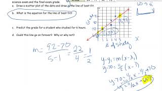 Scatter Plot   honors Alg Notes
