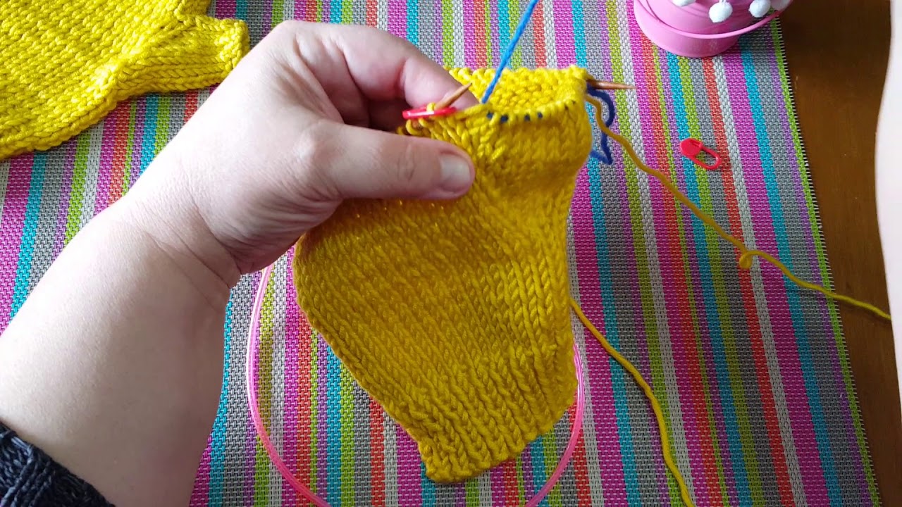 ΠΛΕΚΟΥΜΕ με βελόνες, γάντι χωρίς δάχτυλα 4ο μέρος- KNITTING flat  fingerless 4th part