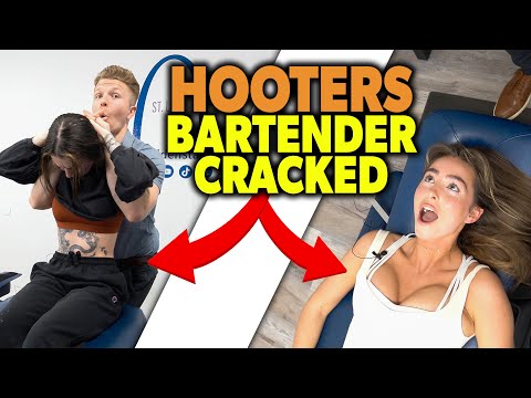 LOUD Cracks & SHOCKED Reactions | Hooters Bartender & First Chiropractic Adjustment!