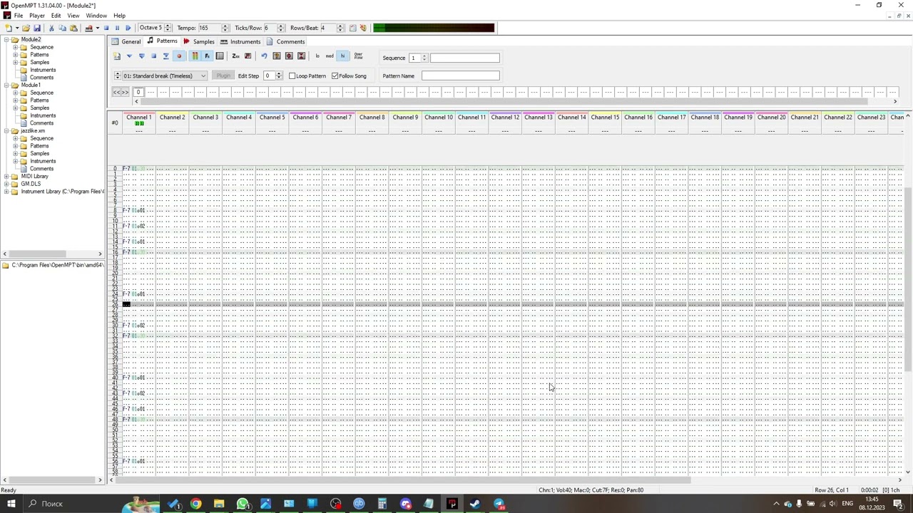 OpenMPT Jungle Break 165 BPM