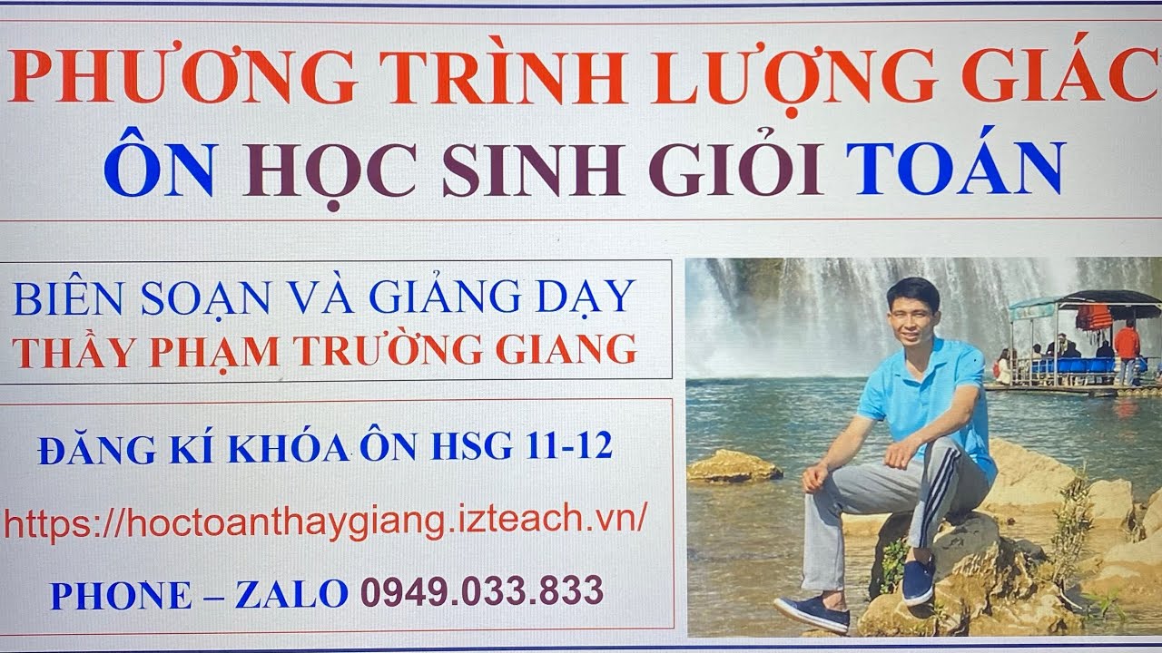 Phương Trình Lượng Giác Ôn học sinh giỏi toán