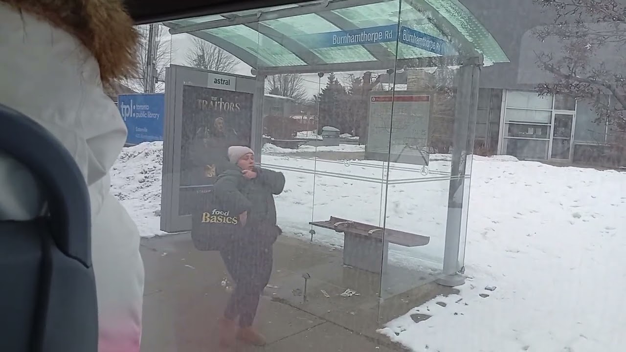 TTC Bus Route 111 East Mall to Eglinton. Northbound Full Route.